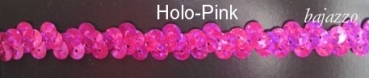 Paillettenband Stretch Holo pink
